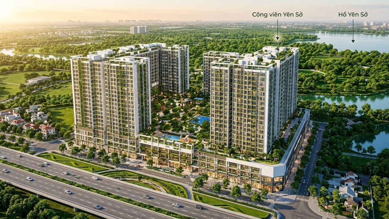 Phối cảnh dự án Mandarin Garden 3 Yên Sở